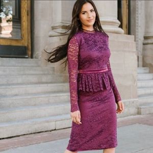 Rachel Parcell lace peplum dress